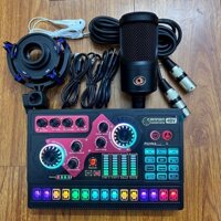 Bộ Thu Âm Livestream Mic 48V AQTA Q1 + SoundCard X5 đầy đủ hiệu ứng bảo hành 6 tháng