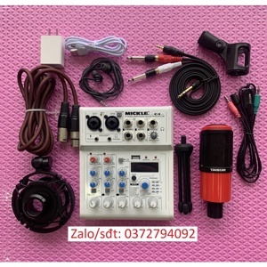 Bộ thu âm Mixer E4 + Micro K320