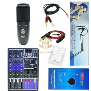Bộ thu âm Mixer M4 Plus + Micro AKG P120