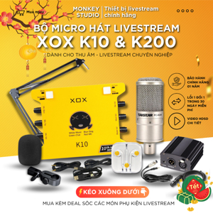 Bộ thu âm XOX K10 + Micro Takstar PC K200