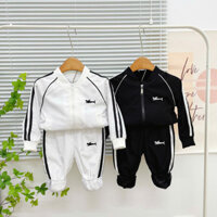 Bộ Thu Đông Bé Trai Thể Thao Hình Cá Mập, Set Đồ Bộ Dài Tay Cho Bé Từ 7-18kg
