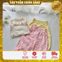 Bộ thu đông dài tay hoa nhí chất liệu cotton hàng Hàn cho bé - cực  rẻ