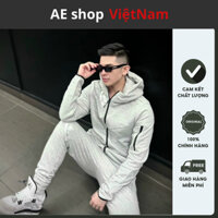 Bộ thu đông kéo khoá hàng hiệu chất nỉ bo chun giữ nhiệt tốt