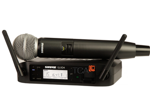 Bộ thu kỹ thuật số và bộ phát kèm micro không dây cầm tay Shure GLXD24/SM58