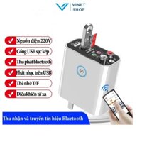 Bộ thu phát bluetooth 5.0 K16 chuyển đổi âm thanh stereo không dây AUX 3.5MM hỗ trợ thẻ TF/USB kèm remote