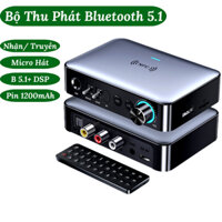 Bộ Thu Phát Bluetooth 5.1 M16 Pro - Nhận/Truyền Âm Thanh, Hát Karaoke, Mic 6.5mm, Pin 1200mAh, DSP Bass, NFC, Điều Khiển