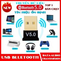 Bộ thu phát Bluetooth, thiết bị hỗ trợ thu phát nhạc không dây Nano USB 5.0 Bluetooth dành cho Laptop, Máy tính để bàn, Tivi