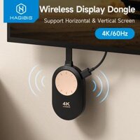 Bộ thu phát hình ảnh không dây Hagibis Wireless HDMI-Compatible Display Dongle Adapter 4K@60Hz Wireless Extender for Laptop PC Smartphone HDTV Projector iOS(HDMI không dây)