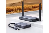 Bộ thu phát không dây trình chiếu từ xa HDMI+VGA không dây 50m Ugreen 50633 hỗ trợ HD1080P (vỏ nhôm)