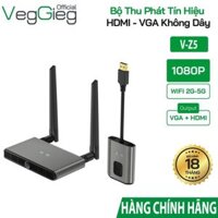 Bộ Thu Phát Tín Hiệu HDMI-VGA Không Dây VegGieg V-Z5, Tần số kép 2.4GHz & 5GHz, FullHD 1080P@60HZ, Miracast, AirPlay, DLNA
