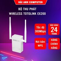 Bộ thu phát Wireless Toto-link EX200 | Tốc độ 300Mbps - 2 râu - Nút bấm WPS - Hàng chính hãng