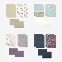 Bộ thư tín dễ thương và ngọt ngào của Dailylike Hàn Quốc phong bì 2 giấy viết thư 4 lá thư quà tặng ngày lễ