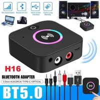 Bộ Thu Và Phát Âm Thanh Không Dây Mini NFC RCA Bluetooth V5.0 H16 Cho Loa, PC, Tivi, Tai Nghe [BH: 1 TUẦN]