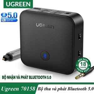 Bộ thu và  phát Bluetooth 5.0 hỗ trợ APTX Ugreen 70158