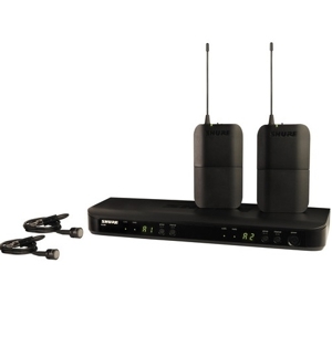 Bộ thu và phát đôi kèm micro cài áo Shure BLX188A/PG85