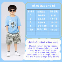 Bộ Thun Bé trai,Quần Rằn Ri Quân Đội Kiteny Kids 100% Cotton Thoáng Mát Cực Ngầu Cho Bé