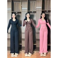 Bộ thun bigsize mẫu mới tay loe lai quần xếp ly - chamxynhstore-BS-1