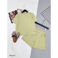 Bộ thun cotton nữ mặc nhà QUẦN ĐÙI ÁO CỘC TAY chất dày dặn, thoải mái FREE SIZE