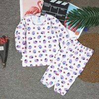 Bộ thun cotton tay dài in kitty toàn thân cho bé gái