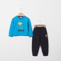 Bộ Thun Dài Tay Bé Trai In Hình Gấu Trend Nexxi