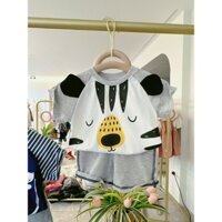 Bộ thun hình thú 3d bé trai