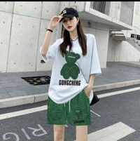 BỘ THUN LẠNH Nam GẤU GONGCHEN - màu xanh - XL