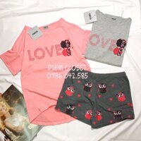 BỘ THUN MẶC NHÀ NỮ, BỘ ĐÙI COTTON NỮ XUẤT KHẨU