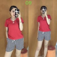 Bộ thun thái quần kaki đùi