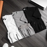 Bộ thun xốp cộc tay , Bộ quần áo nam mùa hè chất Xốp Thái Cực Mát