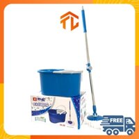 Bộ thùng cây lau nhà thông minh 360 độ tự vắt Easy Mop Model TLH33 - cây lau inox bàn xoay nhựa
