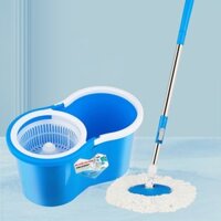 Bộ thùng lau nhà COCO tròn xoay 360 độ kèm bông lau lồng nhựa an toàn