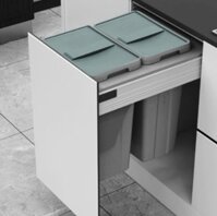 Bộ thùng rác nhựa 36L cho cửa cánh kéo R400mm Imundex 7805805