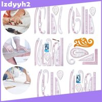 Bộ Thước Đo May Vá Họa Tiết Đường Cong Chuyên Dụng Cho Thợ May
