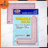 Bộ thước Eke tam giác WinQ - Triangle ruler - Bộ chữ L