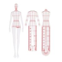 Bộ thước kẻ chuyên vẽ thời trang Fashion ruler siêu tiện lợi cho dân thiết kế