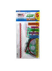 Bộ Thước Kẻ Hình Học Eke Đa Dạng WinQ (Bộ 5 Thước)