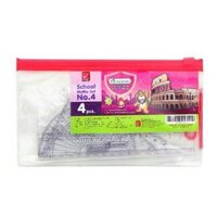 Bộ thước kẻ học sinh 4 món Master Art Thái lan