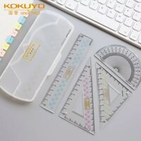 Bộ thước kẻ học sinh KOKUYO Bộ thước tam giác bánh quy pastel KOKUYO WSGCLCA Thước kẻ học sinh tiểu học Thước đường cong