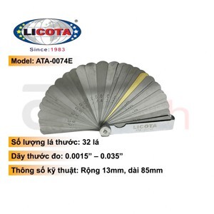 Bộ thước lá đo khe hở 32 lá Licota ATA-0074E