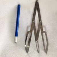 Bộ Thước VIP Tỉ Lệ Vàng lông mày phun xăm + kèm bút khắc mày