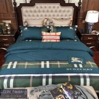 Bộ THƯƠNG HIỆU CAO CẤP BURBERRY set chăn ga gối 7 món LỤA COTTON ORIGINAL 100% Hàn Quốc