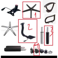 Bộ thuỷ lực, chân nhựa và sắt nối kèm bát của ghế xoay