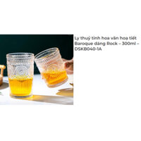 bộ thủy tinh hoa văn - 6 cốc- 500ml