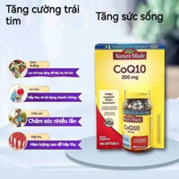 Bổ tim mạch Nature Made CoQ10 200mg giúp điều hòa huyết áp, phòng chống đột quỵ và nhồi máu cơ tim 140 viên của Mỹ