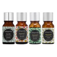 Bộ Tinh Dầu Best Seller Milaganics: Tinh Dầu Sả Chanh + Tinh Dầu Bạc Hà + Tinh Dầu Tràm Trà + Tinh Dầu Bưởi (10ml/Chai)