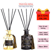 Bộ tinh dầu nước hoa thơm phòng Eyun Aroma hương Shangrila, Champs Elysees, Vani, Hilton 180ml kèm 1 bộ que khuếch tán