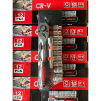 Bộ típ, bộ đầu khẩu vặn ốc đa năng Liwin Japan 12 món cần tự động 1/2