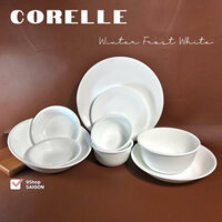 Bộ tô chén dĩa Corelle 9 món - hàng real Mỹ - thủy tinh 3 lớp