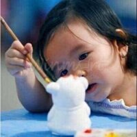 Bộ tô tượng thạch cao tặng bút lông & 8 hũ màu