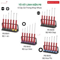 Bộ Tô Vít Mở Linh Kiện Điện Tử Đầu Xoay Turnable Head 6 Chiếc PB Swiss Tools 8640/ 8641/ 8642 & 8643